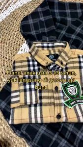 Kemeja Flanel Anak Lengan Panjang Baju SetelanPremium Usia 3-13th Bahan berkualitas dan Nyaman