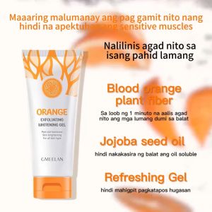 『BUY 1 TAKE 1』Orange Exfoliating Whitening Gel Facial Scrub For Face Body Blackhead Removal 50g Face Whitening Body Scrub /Glutathione Whitening Cream Face Cream Lazy Cream Bb Cream 30g
