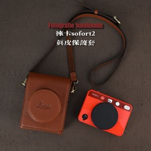 Leica Leica Sofort2 Handmade Leather Protective Cover Leather Case with Tripod Design Camera Bag Camera Case