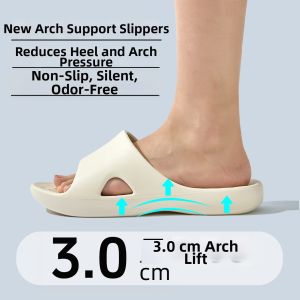 TZLDN | Arch Support Slippers for Men Non-Slip Anti-Odor Indoor House Slippers Summer Cool Comfort EVA Material Slip Resistant Bathroom Kitchen