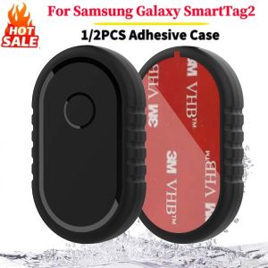 For Samsung Galaxy SmartTag2 Case Silicone Holder with Adhesive Sticker For Galaxy Smart Tag2 Holder For Wallet Luggage Car Bike