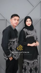 SET COUPLE RALINE BLACK PANTHER - BAJU TENUN COUPLE