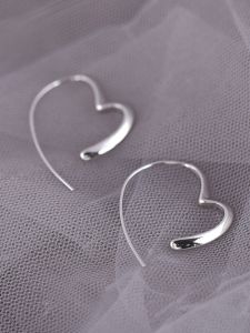 925 Sterling Silver Heart Shaped Earrings for Women Unique Design round Face Flattering Lightweight Luxury Ear Cuffs