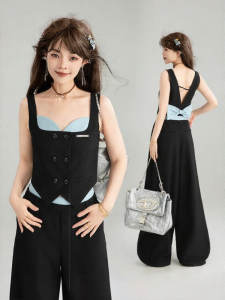KEIKO | Bow Decorated Strappy Top & Palazzo Pants Set