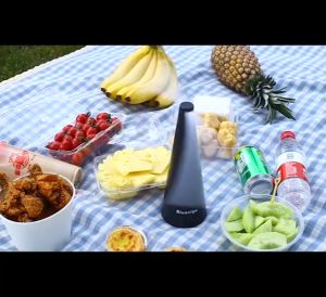 พัดลมไล่ยุงแมลงวันไล่ยุงกลางแจ้ง เครื่องไล่แมลงวันไฟฟ้า เครื่องไล่แมลงวันไร้สาย ใช้ได้ทั้งในร่มและกลางแจ้ง ใช้ถ่าน/USB