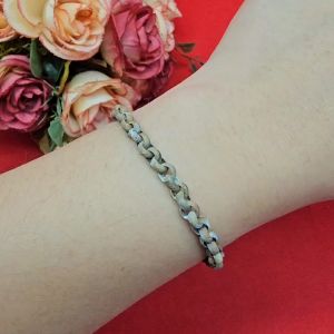 สร้อยข้อมือทองเหลือง(งานดิบ) ลายผ่าหวายกลม ความยาว 7 นิ้ว งานทองเหลืองแท้โบราณไม่ได้ชุบ ใช้ได้ทุกโอกาส #คลาสสิก #วินทเจ