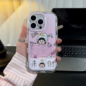Transparent Pink Cartoon Phone Stand Small Ball Wealth Support Holder for Apple 16ProMax Huawei Pura70 Honor 300 Vivo S20 New Oppo Reno14 Xiaomi 15