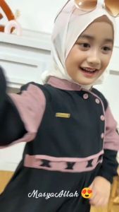 New Amara Dress Kids Gamis Anak Perempuan Crinkle Airflow Import Pakaian Muslimah Anak Kekinian Terlaris 2023