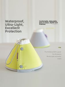 Waterproof Elizabethan Pet Collar for Dogs And Cats Neutered Neck Circle Small Dogs Anti-Lick Anti-Bite Head Cover Dog Supplies