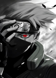 Bandai | Oil Painting Anime Naruto Kakashi Hatake By Numbers Modern Wall Decor for Living Room Bedroom Perfect Gift No Frame