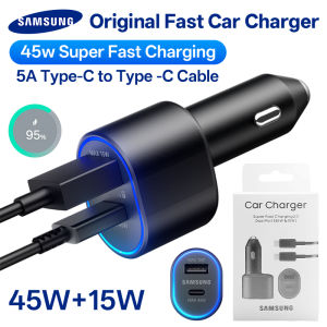 Original Samsung 45w Car Charger Type C PD Fast Charging Samsung S25 S24 S23 Ultra Plus S22 S21 FE A54 A55 Z Flip Z Fold 7 6 5 4