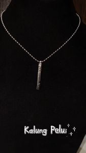 Robagin KX44 Kalung Peluit Stainless anti karat Silver Hip-Hop Harajuku Pria Wanita Korea Keren Murah
