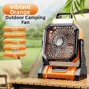 Portable Camp Tent Hanging Lamp USB Rechargeable Fan Long-lasting