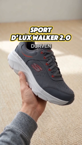 Skechers Men Sport DLux Walker 2.0 Durven Casual Shoes - 232715-CCRD Air-Cooled Memory Foam Kasut Sneaker Lelaki