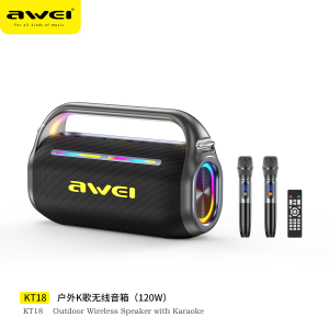 Portable High-Quality 400W Sound System with Dual Microphones for Outdoor Performances And Karaoke 6.5mm Instrument Interface