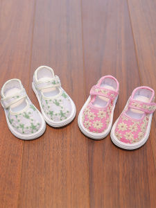Handmade Childrens Hanfu Shoes Thousand Layer Bottom Baby Shoes Cotton Fabric Shoes for Boys And Girls 1-3 Years Old