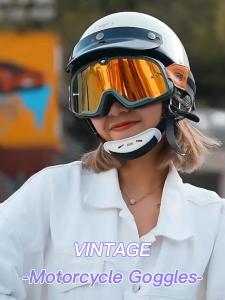 Goggle motosikal Vintage skuter ATV ski cermin mata hitam cermin mata Motocross Glasses anti-uv Cafe Racer Chopper berbasikal perlumbaan
