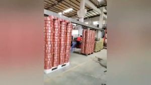 Retail and wholesale color transparent packaging with plastic belt woven PP packaging with hot -melt manual hand manual
