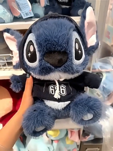 35ซม.อะนิเมะ Lilo & Stitch ของเล่นตุ๊กตา Hoodie Stitch คู่เด็กตุ๊กตาหมอนเครื่องประดับห้องนอน