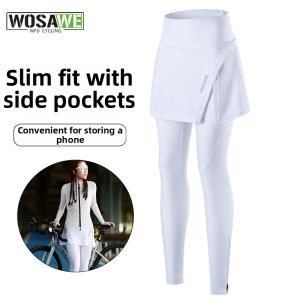 WOSAWE | Butt Coverage Skinny Cycling Shorts with Silicone Pad