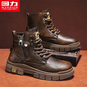 Warrior | Thick Sole High Ankle Waterproof Vintage Work Boots
