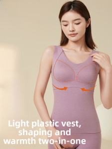 MiiOW | Warm Fleece Lined One Piece Seamless Womens Vest Underwear Cat Person Brand Winter Thermal Comfortable Breathable Base Layer