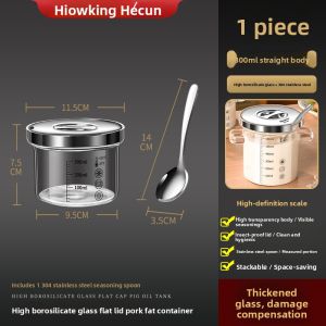 Food Grade Pork Fat Container High Temperature Resistant Oil Hot Pepper Sauce Specialty Jar Kitchen Storage Bottle Luxury Style Japanese Design