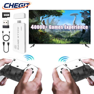 NEW M15 4K TV Game Stick 64GB Built-in 3/40000+ Retro Games Console with Wireless Gamepads 23+ Simulators for HD TV Gaming