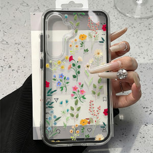 Flower Clear Phone Case For Samsung S26 Ultra S25 S23 S22 S24 Plus Cover A57 5G A55 A56 A37 A36 A35 A17 5G A53 A54 A34 A26 Cover