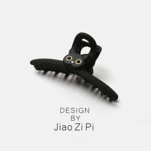 กิ๊บติดผมลายแมวการ์ตูนสุดน่ารักและสง่างาม กิ๊บติดผมแบบเรียบง่ายและอเนกประสงค์สำหรับทุกฤดูกาล ของตกแต่งผมสุดเก๋