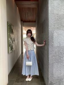 Ruffle Seashell Buckle High Waist Skirt
