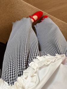 Quần Ống Đứng Kẻ Caro Mỏng Mùa Hè Quần Ống Rộng Thoải Mái Quần Ống Đứng Nine-Five Quần Ống Đứng Kẻ Caro Quần Ống Đứng Thường Ngày