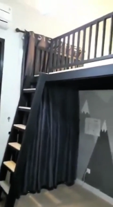 mezanin tempat tidur besi holo galvanis