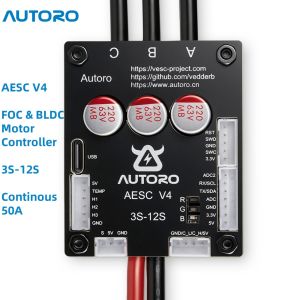 Autoro V4 BLDC & FOC Motor controller ESC 3-12S 50A Based on VESC 4 FOC Speed Controller for DIY Electric Skateboard Scooter