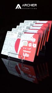 TEMPAT DUDUKAN RAK VOUCHER 15 SLOT LEBAR 6CM AKRILIK