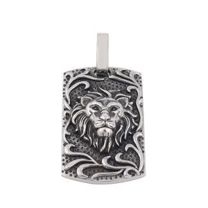 Stainless Steel Lion Necklaces Men Punk Rock Animal Pendant Unique Charms Domineering Biker Amulet Jewelry Gifts Dropshipping