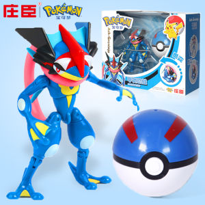 Kakashi Ninja Frog Pokemon Toy Figurine Small Version Pokemon Ball Inclusive Collectible Plushie Office Work Decoration