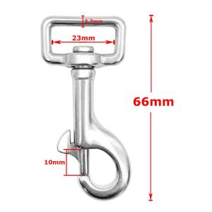 Square Eye Swivel Bolt Snap Hook 316 Stainless Steel Diving Clip 60mm 66mm 73mm Marine Yacht Rigging Hardware for Diving