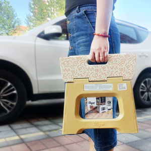 Vigar Folding Plastic Stool Lightweight Outdoor Shoe Changing Bench Bath Room Step Stool American Country Style Adults Use