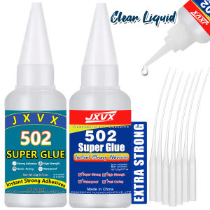 JXVX 1-5 PCs Super glue 502 High Strength Quick-drying Cyanoacrylate Adhesive for leather rubber wood Metal High Strength Liquid glue Tool With Precision Distributor.