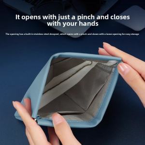 BUBM Ultra-Thin Mini Digital Key Bluetooth Portable Large Capacity Organizer Bag Storage Case Quick Release for USB Flash Drive Mouse Charger