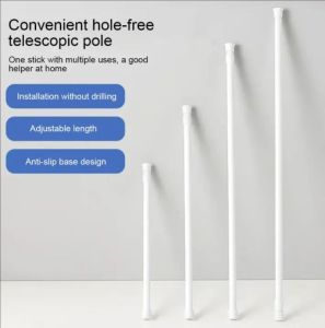 Punch-free Adjustable Telescopic Rod / Shower Curtain Rod / Clothes Rod Curtain Rod
