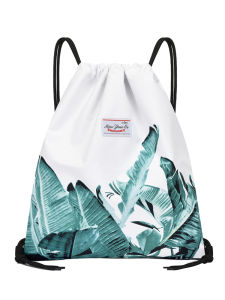 Large Capacity Basketball Bag Canvas Sports Backpack Drawstring Mens Outdoor Travel Bag Double Shoulder Bag for Youth