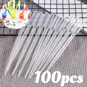 10-100Pcs Plastic Pipettes 3ml Transparent Transfer Pipette Droppers Epoxy Resin Casting Scientific Experiment Liquid Extraction
