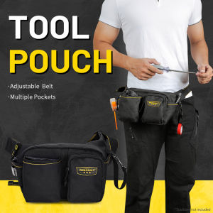 1pc Thickened Electrician Tool Waist Bag Multifunctional Oxford Cloth Wideband Maintenance Tool Bag