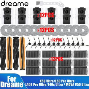 Dreame X50 Ultra /X50 Master/L50 Pro Ultra/L40S Pro Ultra Spare Part Main Side Brush Filter Mop Cloth Bag Replacement Part