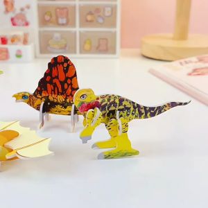 Tranh Ghép Hình 3D Bằng Giấy Hình Khủng Long Hoạt Hình Dễ Thương.