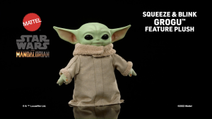 Mattel Star Wars Grogu Soft Toy (28 cm) Winking and Singing with Sounds and Movements