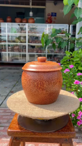 [TẶNG KÈM ẤM] Bình Ủ Ấm Trà Gỗ Dừa Mẫu Tròn Trơn Giữ Nhiệt Cao Cấp Trang Trí & Quà Tặng Sang Trọng - KIM TỨ