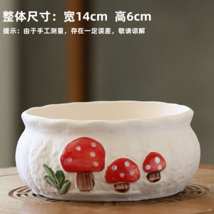 Ceramic Large Diameter Porous Pot for Succulent Plants Retro Creative Personality Clay Flower Pots Small Size Cactus Planters